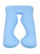 Generic U-Shaped Maternity Pillow Cotton Blue 80X130cm