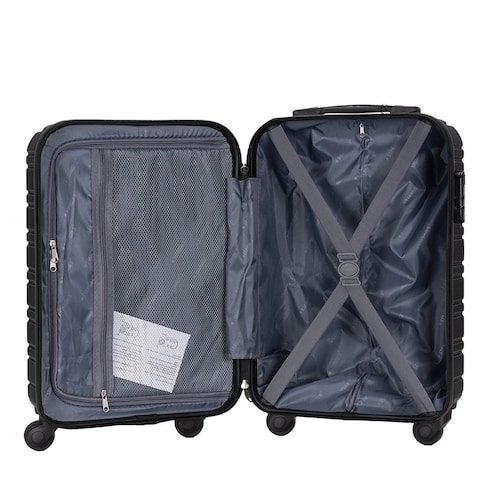 Single Hardside Spinner ABS Trolley Luggage With Number Lock 20 Inches