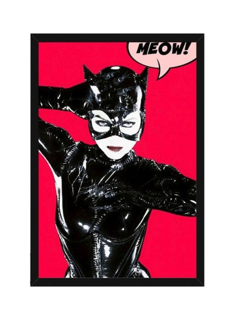 Spoil Your Wall Girl Pop Art Poster With Frame Pink/Black/White 40x55cm