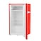 Geepas Single Door Mini Defrost Refrigerator- GRF1202RXE  Mini Fridge  Retro Design  Low Noise and Low Voltage  Quick Cooling  Easy Cleaning  Red  2 Years Warranty