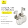 Baseus Wireless Earbuds Bluetooth 5.3, Bowie E17 Headphone In-ear Earphone, ENC Mics Noise Cancelling Headset, 25H Play Time Fast Charging, 12mm Large Driver (White)