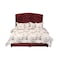 In House Oslo Velvet Bed Frame - Queen - 200x140 cm - Burgundy