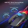 HXSJ A866 USB 6400dpi Four-speed Adjustable RGB Light-emitting Wired Game Optical Mouse
