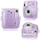 O Ozone Transparent Hard Camera Case For Fujifilm Instax Mini 11 Instant Camera Cover With Adjustable Strap [ Shining Case Designed For Instax Mini 11 Case ] - Glitter Purple