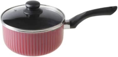 Flamingo 18 X 9.5cm Sauce Pan With Lid FL6712SPL, Red