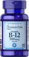 Puritan's Pride B-12 Vitamin Tablets (500mcg, 100 Pieces)