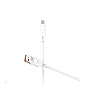 Denmen Adapter DC01 12W, 2.4A + Lightning Cable, White