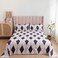 RISHAHOME 3-Piece King Size Printed Flat Sheet Set 1 Flat Sheet + 2 Pillow Cases Microfibre REVERIE