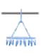 Generic 14 Clips Cloth Hanging Drying Rack Blue 32Centimeter
