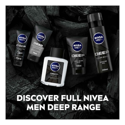 NIVEA MEN Deep Cleansing Face And Beard Wash With Active Charcoal 100ml