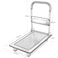 Showay Folding Hand Cart Platform Trolley Heavy Duty Folding Hand Trucks Hand Folding Truck Cart With Mute Wheels, 100Kg Load Capacity, 7 Colors, 2 Sizes (Color : Blue, Size : 73X47X84cm)