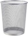 Generic Bybyh Trash Can Circular Mesh Bin Waste Paper Basket，Trash Can Circular Metal Mesh Waste Paper Bin Lightweight Black (Color : Silver)