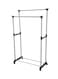 Metal Cloth Hanger Silver/Black 85x42x160centimeter