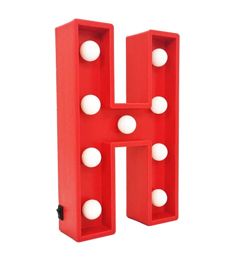 LED Marquee Letter Light Sign Wooden Red (H) 25cm