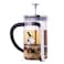 Biggdesign French Press Coffee and Tea Maker Borosilicate Glass Coffee Press Stainless Steel Filter Durable and Heat Resistant Silver (600 ml 20 oz)