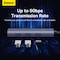 Baseus 4 In 1 Port USB C Hub To USB 3.0 Extension Compatible For MacBook Pro Air Samsung S22 Ultra Huawei Mate XS 2 P50 MateBook LG Chromebook iPad Pro Air 5 Dell XPS 15 Space Grey