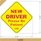 Rubik Magnetic New Driver Car Sign Sticker,Driver Please Be Patient,Highly Reflective Removable and Reusable for Car SUV Van Drivers 15x15c Yellow/Red