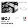 BOJ GH 4191X, 5 Burner Built In Stainless Steel Gas HOB With Auto Ignition, Safety Device, 4 Gas Burners + 1 Triple Flame Wok Burner, Cost-Iron Pan Support, Made In Italy