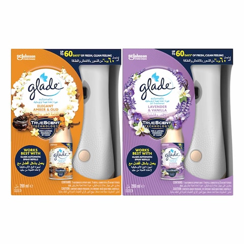 Buy Glade Elegant Amber And Oud Automatic Refill Spray 269ml With Vanilla Automatic Refill Spray 269ml in UAE