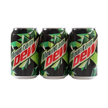 Mountain Dew Soft Drink Can 330ml&times;6