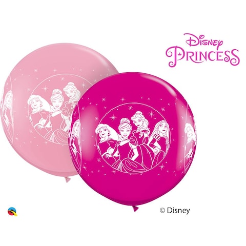 3Ft Pink &amp; Wild Berry Dn Princesses Latex Balloon 02 pcs