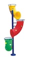 Rbwtoys Outdoor 3 In 1 Kids Basketball With 3 Hoops Attached Basket Holder Metal Stand RW-16617 Height, 200cm