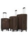 Giordano Softside Luggage Trolley 3 Pcs Set, Coffee