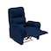 In House Velvet Rocking &amp; Rotating Recliner Chair - Dark Blue - AB09