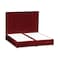 In House Alkmar Velvet Bed Frame - King - 200x180 cm - Burgundy