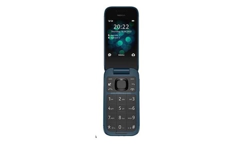 Nokia 2660 Flip, Dual SIM, 4G, Blue (2.8 Inch, Big display, Emergency Button, Preloaded Gameloft Games, Origin Data Games)