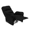In House Velvet Rocking &amp; Rotating Recliner Chair - Black - AB09
