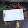 Royalford Chopping Board - Cutting Board With Non-Slip Base- Perfect For Fruits &amp; Vegetables -Hanging Hole For Easy Storage - Multipurpose Dual Usage Kitchen Cutting Board (White) Rf4111