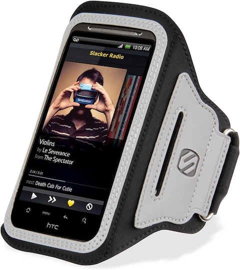 SCOSCHE HFDABXL SoundKase XL Ultra-Light Sport Armband Cell Phone Case, Black/Gray