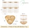 1CHASE&reg; Borosilicate Glass Food Storage Jars with Bamboo Lids and Wooden Base (Set of 6 of 16oz), Stackable Glass Food Jars for Rice, Pasta, Cookies, Snacks etc