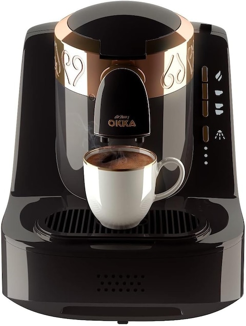 Arzum Okka Professional Electric Turkish Coffee Maker, Fully Automatic, 710 Watts Black, Copper, AAEOK001BD1 - 1 Year Full Warranty