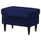 In House Chair Footstool Velvet With Elegant Design - Dark Blue - E3