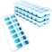 Generic New Environmentally Friendly Silicone Plastic Ice Cube Mold 14 Squares Ice Making Container 4-Pieces Blue