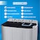 GRATUS GIANT series TWIN TUB 12 KG semi AUTO washing machine-GSW12KCDX
