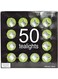 Generic 50-Pack Wax Smokeless Tea Light Candle Green/White