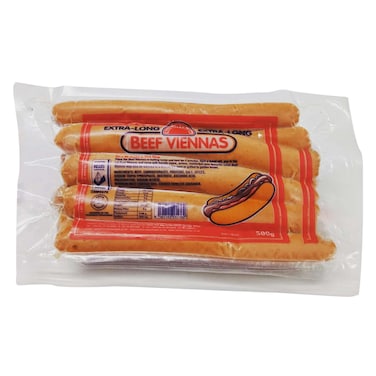 Farmer&#39;s Choice Extra Long Beef Vienna Sausages 500G