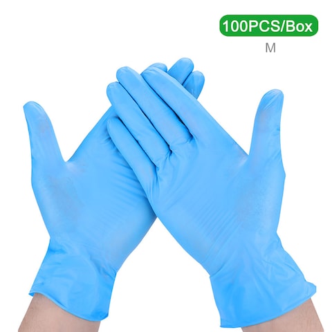 Generic-Disposable Nitrile Gloves Powder Free Latex Free Gloves Protective Glove for Home Cleaning Restaurant Kitchen Catering Laboratory Use 100PCS/Pack