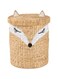 Homesmiths Water Hyacinth Laundry Hamper Fox Shape 38 x 59 cm