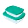 Pyrex Cook And Store Rectangular Dish With Lid Green 1.1L+2.5L