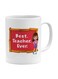 Generic Best Teacher Ever Printed Ceramic Coffee Mug White/Red/Brown 11Ounce
