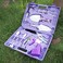 10 Pieces Garden Tools Set  Gardening Tools with Purple Floral Print Garden Hand Tools with Carrying Case Gardening Gifts for Women