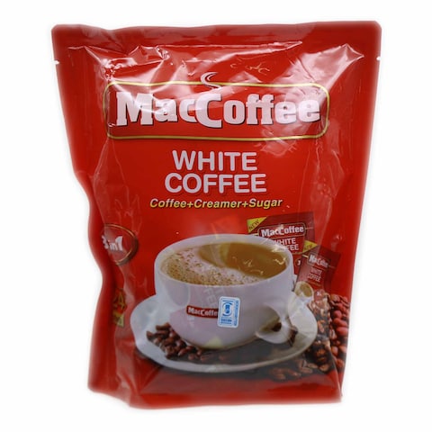 Maccoffee 3 In 1 Plus White Coffee Mix 15g x Pack of 24