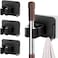 4 Mop Broom Holder Self Adhesive Stainless Steel No Drill ,Tools Holder Organizer Wall Mounted Super Anti-Slip Hanger for Home,Kitchen,Garden,Garage,Laundry,Toilet Wall Hooks Storage(4 Slots 4 Hooks)