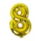 16" Gold Foil Number 8 Balloon