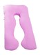 Generic U-Shaped Pregnancy Pillow Cotton Pink 145X80X25Centimeter
