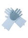 Generic Dishwashing Gloves With Sponge Scrubbers Light Blue 35.7 X 16.5cm